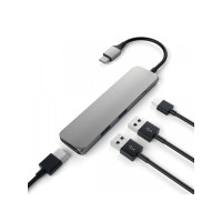 Produktbild för Satechi Slim Aluminum Multi-Port Adapter - dockningsstation - USB-C