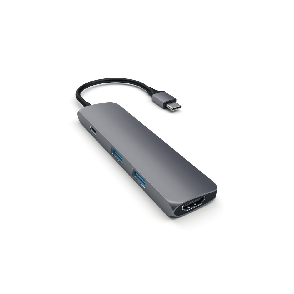 Produktbild för Satechi Slim Aluminum Multi-Port Adapter - dockningsstation - USB-C