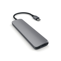 Produktbild för Satechi Slim Aluminum Multi-Port Adapter - dockningsstation - USB-C