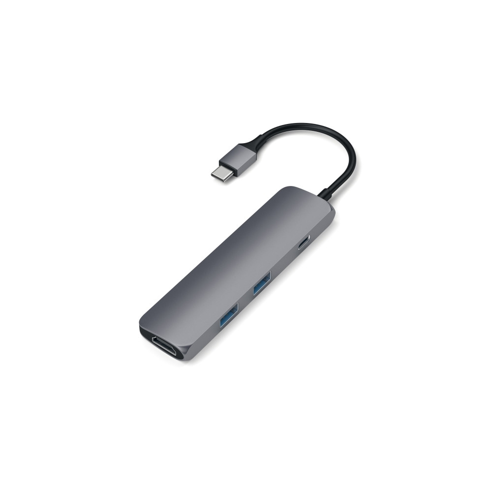 Produktbild för Satechi Slim Aluminum Multi-Port Adapter - dockningsstation - USB-C