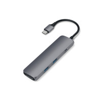 Produktbild för Satechi Slim Aluminum Multi-Port Adapter - dockningsstation - USB-C