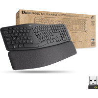 Produktbild för Logitech Ergo Series ERGO K860 for Business - tangentbord full size - QWERTY - USA, internationellt - grafit Inmatningsenhet