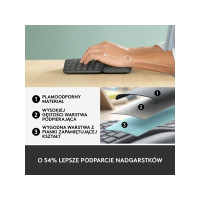 Produktbild för Logitech Ergo Series ERGO K860 for Business - tangentbord full size - QWERTY - USA, internationellt - grafit Inmatningsenhet