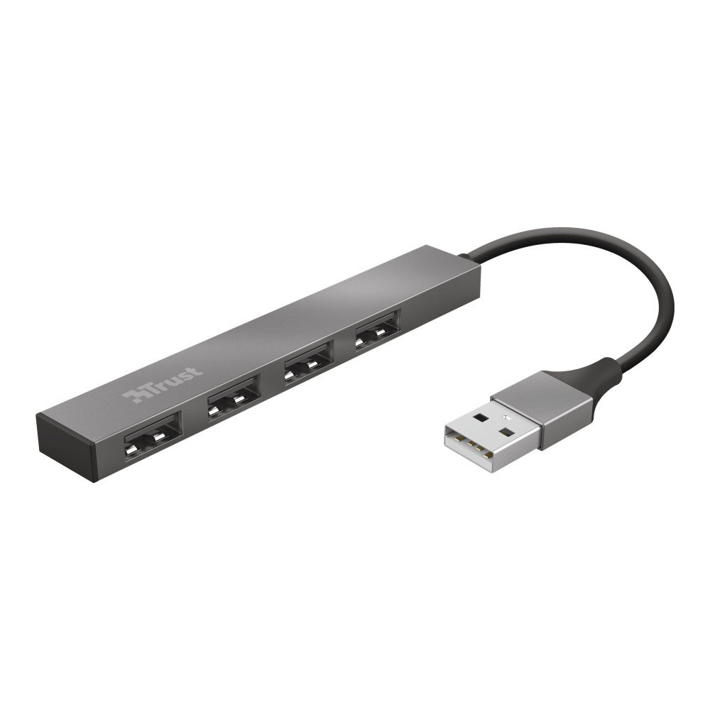 Produktbild för Trust Halyx Aluminium 4-Port Mini USB Hub - hubb - 4 portar