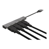 Produktbild för Trust Halyx Aluminium 4-Port Mini USB Hub - hubb - 4 portar