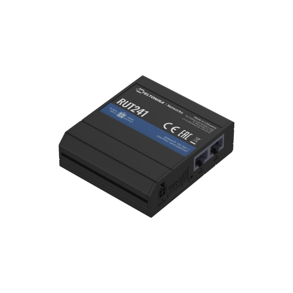 Produktbild för Teltonika RUT241 eSIM - trådlös router - WWAN - Wi-Fi - 2G, 3G, 4G - DIN-skenmonterbar