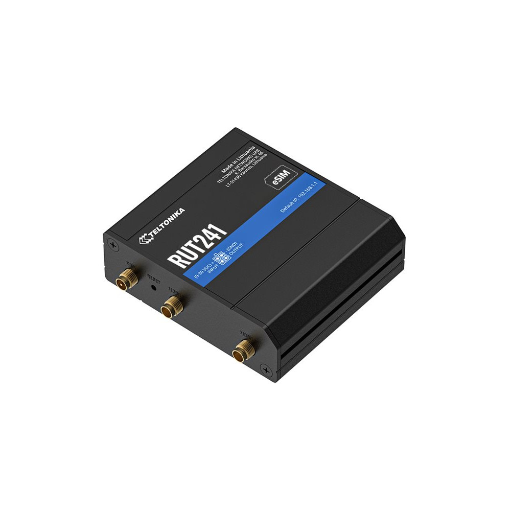 Produktbild för Teltonika RUT241 eSIM - trådlös router - WWAN - Wi-Fi - 2G, 3G, 4G - DIN-skenmonterbar