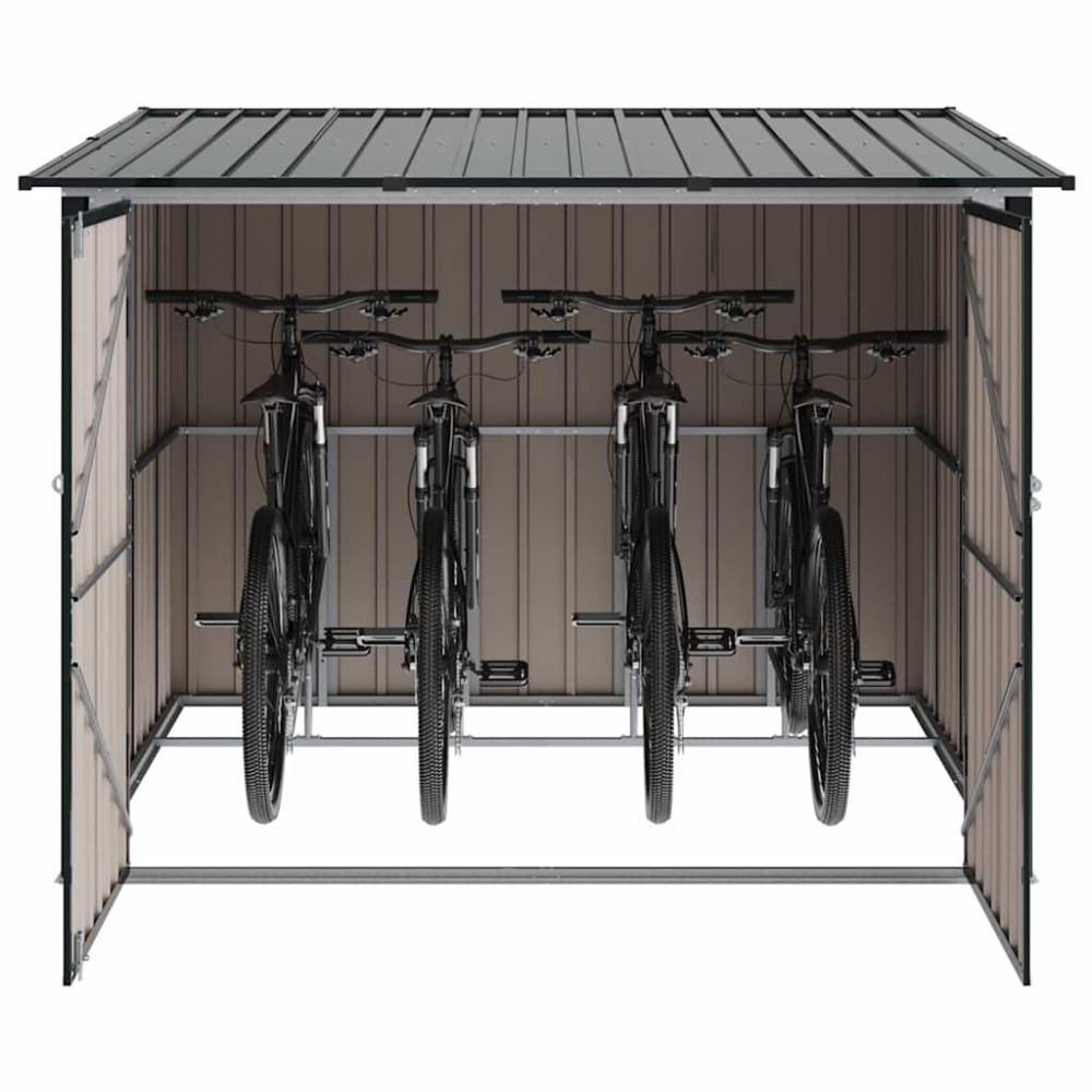 Produktbild för Cykelskjul 3 pcs Antracit 216 x 207 x 158 cm Metall