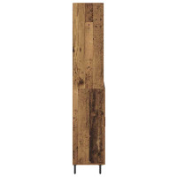 Produktbild för Skåp Gammalt trä 69,5 x 34 x 180 cm Konstruerat trä och glas