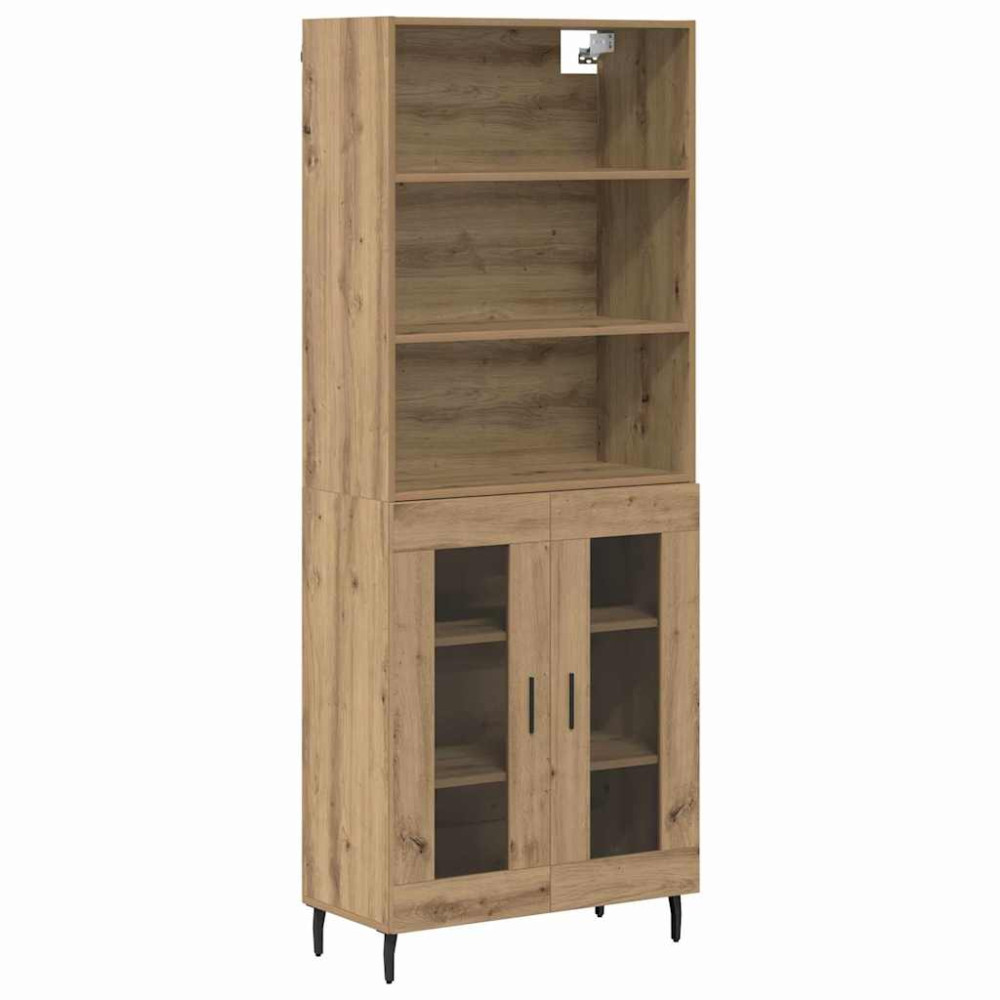 Produktbild för Skåp Artisan Ek 69,5 x 34 x 180 cm Konstruerat trä och glas