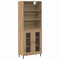 Produktbild för Skåp Artisan Ek 69,5 x 34 x 180 cm Konstruerat trä och glas