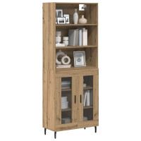 Produktbild för Skåp Artisan Ek 69,5 x 34 x 180 cm Konstruerat trä och glas
