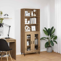 Produktbild för Skåp Artisan Ek 69,5 x 34 x 180 cm Konstruerat trä och glas