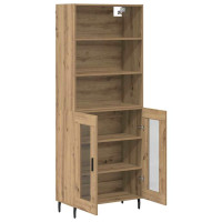Produktbild för Skåp Artisan Ek 69,5 x 34 x 180 cm Konstruerat trä och glas