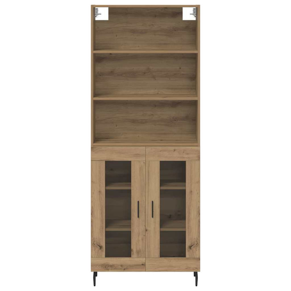 Produktbild för Skåp Artisan Ek 69,5 x 34 x 180 cm Konstruerat trä och glas
