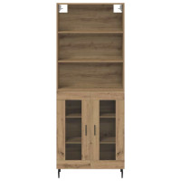 Produktbild för Skåp Artisan Ek 69,5 x 34 x 180 cm Konstruerat trä och glas
