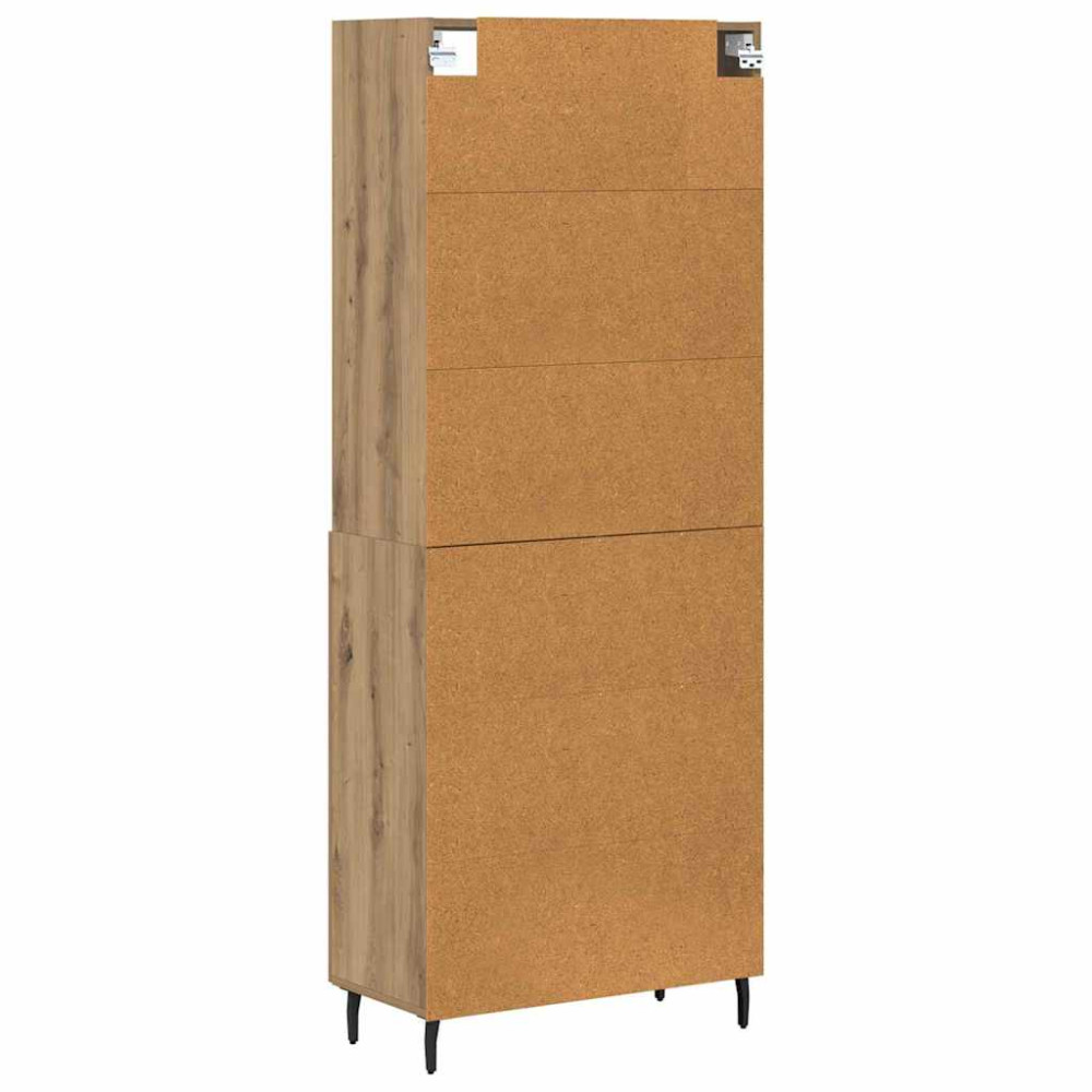 Produktbild för Skåp Artisan Ek 69,5 x 34 x 180 cm Konstruerat trä och glas