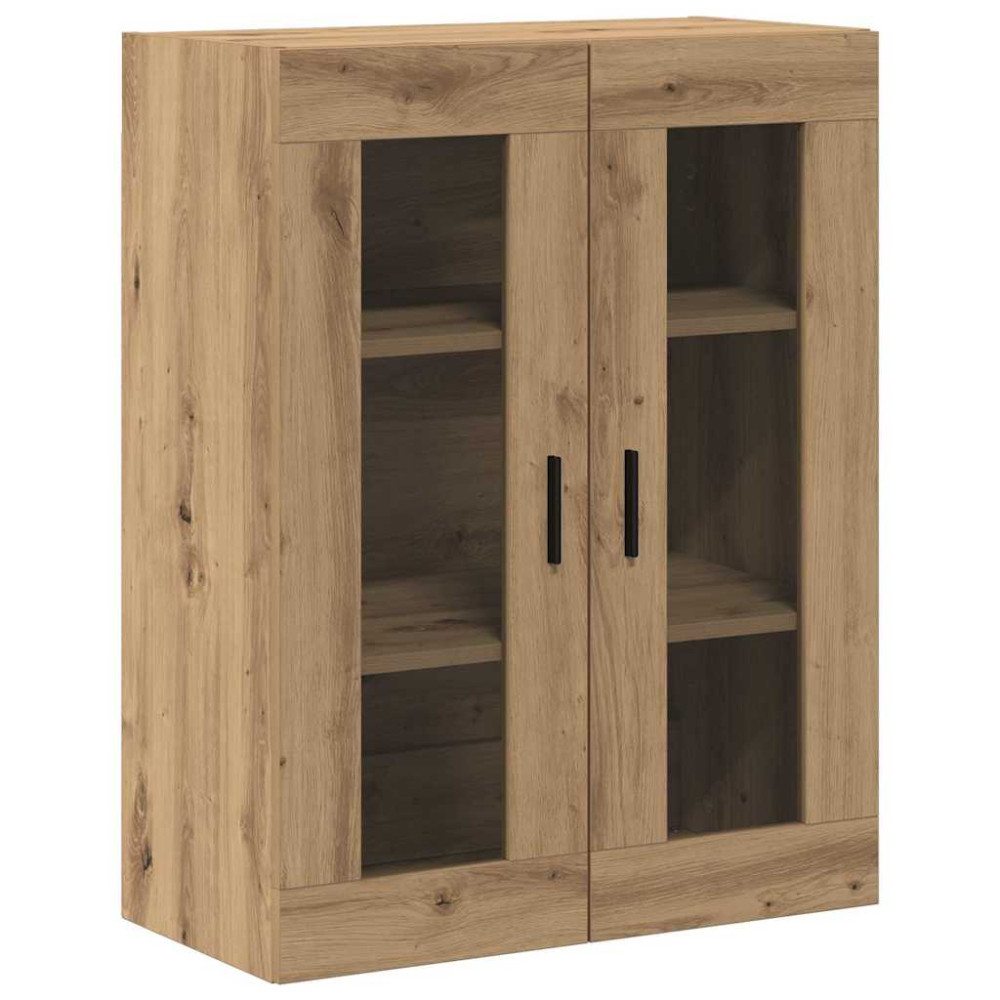 Produktbild för Skåp 2 pcs Artisan Ek Konstruerat trä och glas
