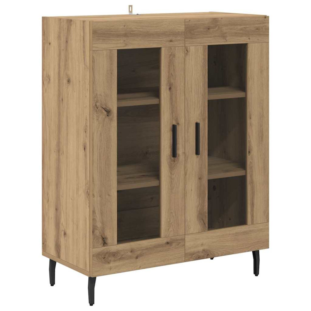 Produktbild för Skåp 2 pcs Artisan Ek Konstruerat trä och glas