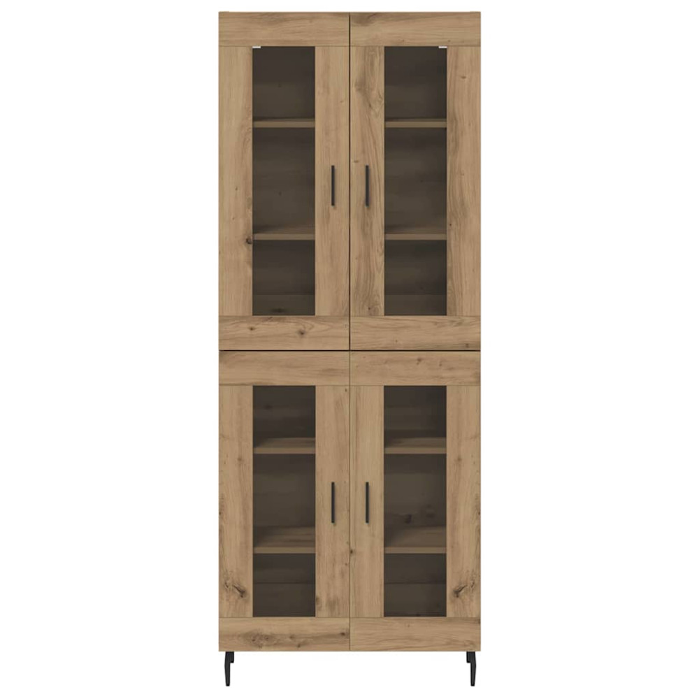 Produktbild för Skåp 2 pcs Artisan Ek Konstruerat trä och glas
