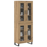 Produktbild för Skåp 2 pcs Artisan Ek Konstruerat trä och glas