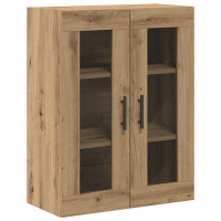 Produktbild för Skåp 2 pcs Artisan Ek Konstruerat trä och glas