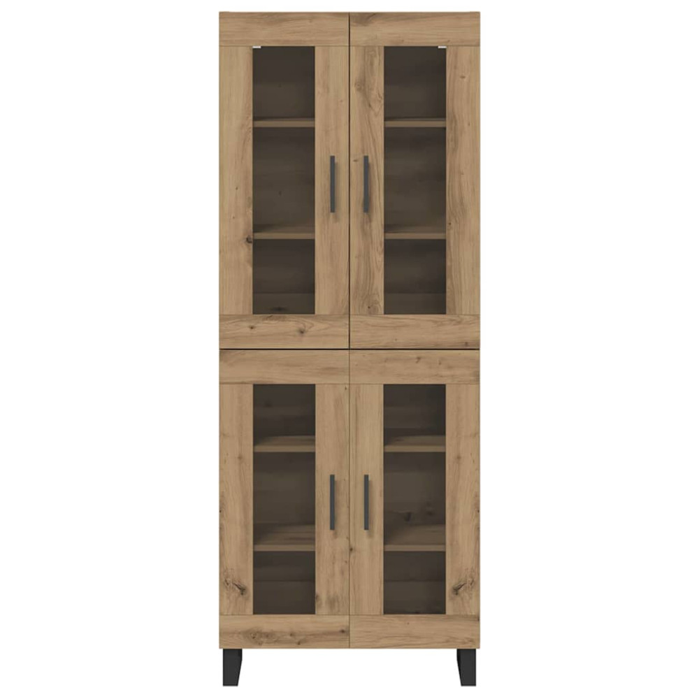 Produktbild för Skåp 2 pcs Artisan Ek Konstruerat trä och glas