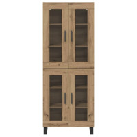 Produktbild för Skåp 2 pcs Artisan Ek Konstruerat trä och glas