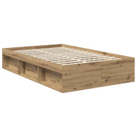 Produktbild för Sängram med huvudgavel Artisan Ek 120 x 190 cm Massiv furu