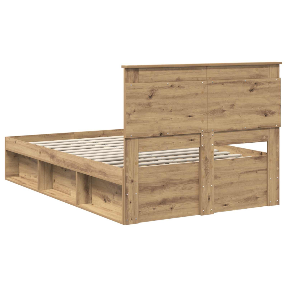Produktbild för Sängram med huvudgavel Artisan Ek 120 x 190 cm Massiv furu