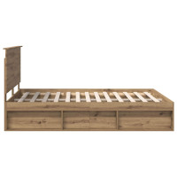 Produktbild för Sängram med huvudgavel Artisan Ek 150 x 200 cm Massiv furu