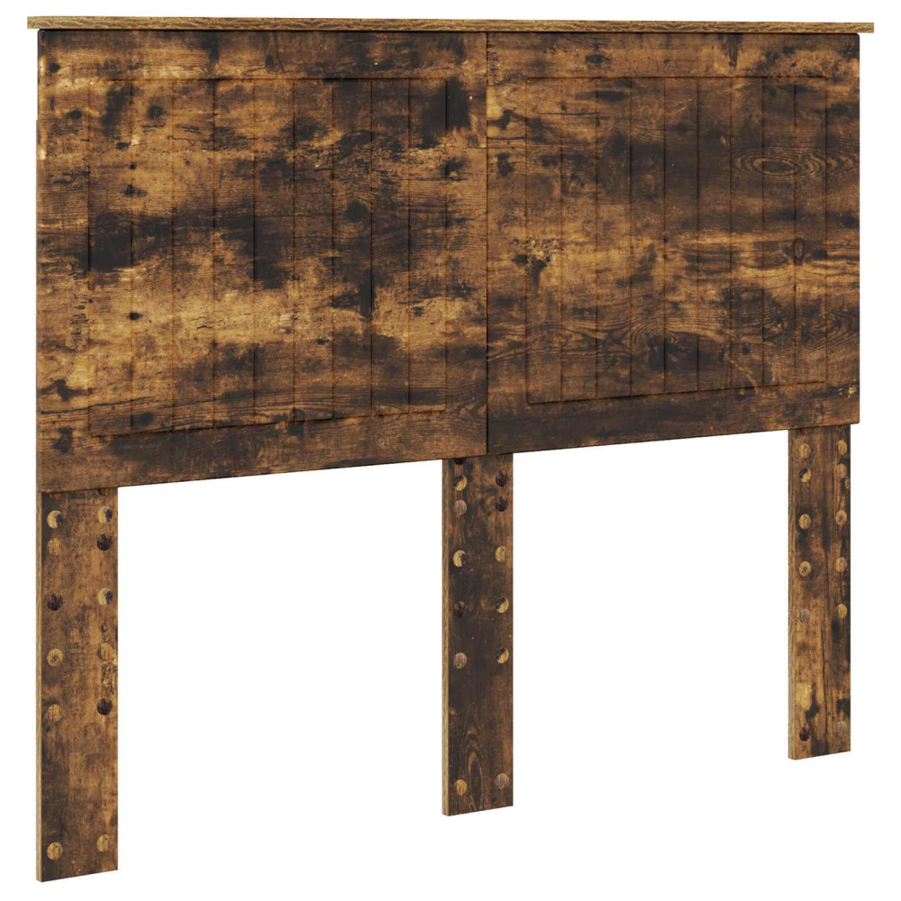 Produktbild för Förvaringssäng med låda Rökt ek 135 x 190 cm Konstruerat trä