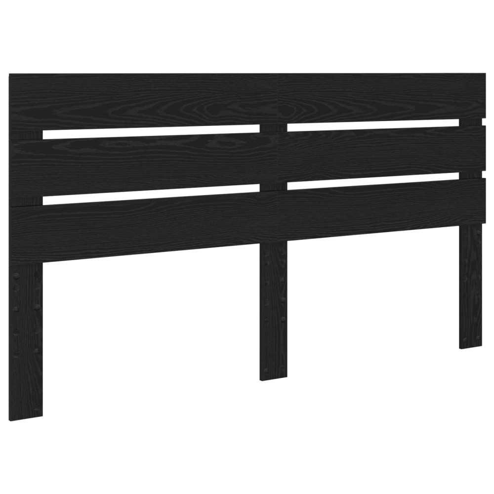 Produktbild för Sängram med låda Svart Ek 180 x 200 cm Konstruerat trä