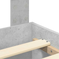 Produktbild för Sängram med låda Betonggrå 150 x 200 cm Konstruerat trä
