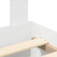 Produktbild för Sängram med låda med lagring Vit 140 x 190 cm Konstruerat trä