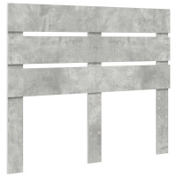 Produktbild för Sängram med låda Betonggrå 135 x 190 cm Konstruerat trä