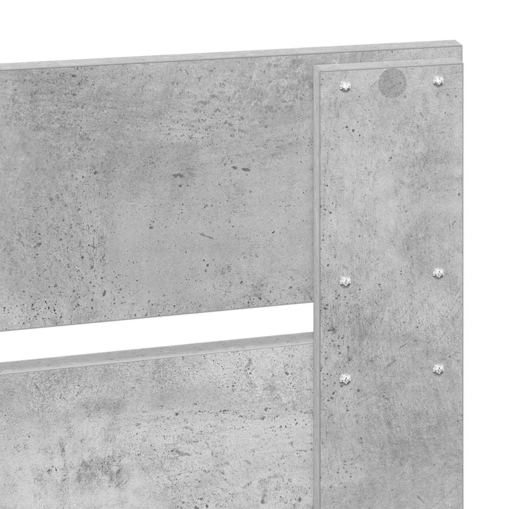 Produktbild för Sängram med låda Betonggrå 100 x 200 cm Konstruerat trä