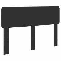 Produktbild för Sängram med huvudgavel Svart 140 x 200 cm Massiv furu