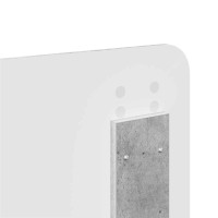Produktbild för Sängram med huvudgavel Betonggrå 180 x 200 cm Konstruerat trä