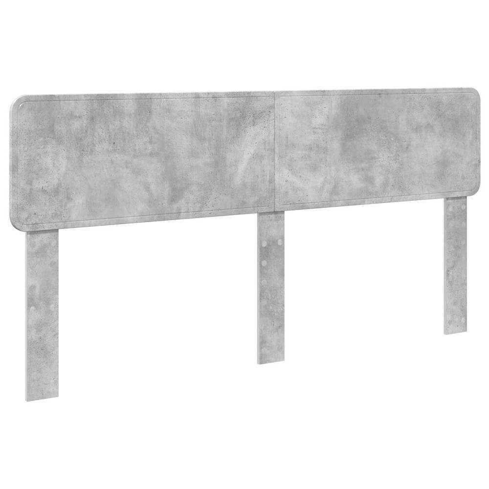 Produktbild för Sängram med huvudgavel Betonggrå 180 x 200 cm Konstruerat trä