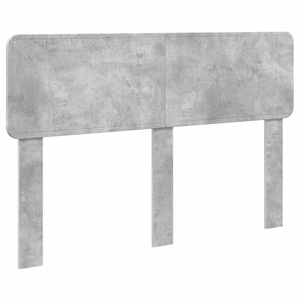 Produktbild för Sängram med huvudgavel Betonggrå 150 x 200 cm Konstruerat trä