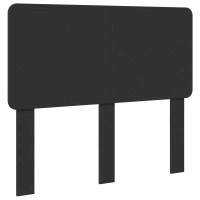 Produktbild för Sängram med huvudgavel Svart 135 x 190 cm Massiv furu