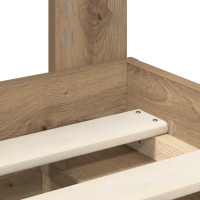 Produktbild för Sängram med huvudgavel Artisan Ek 135 x 190 cm Massiv furu
