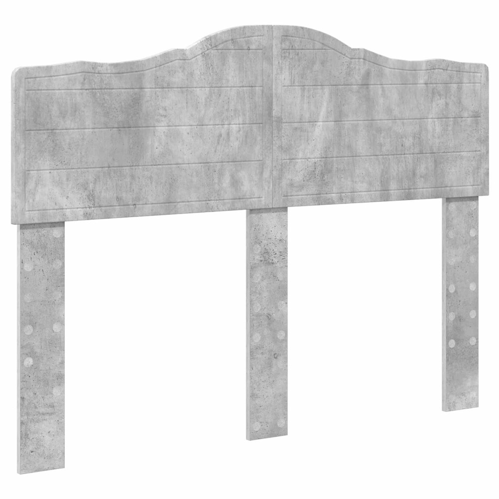 Produktbild för Sängram med huvudgavel Betonggrå 135 x 190 cm Massiv furu