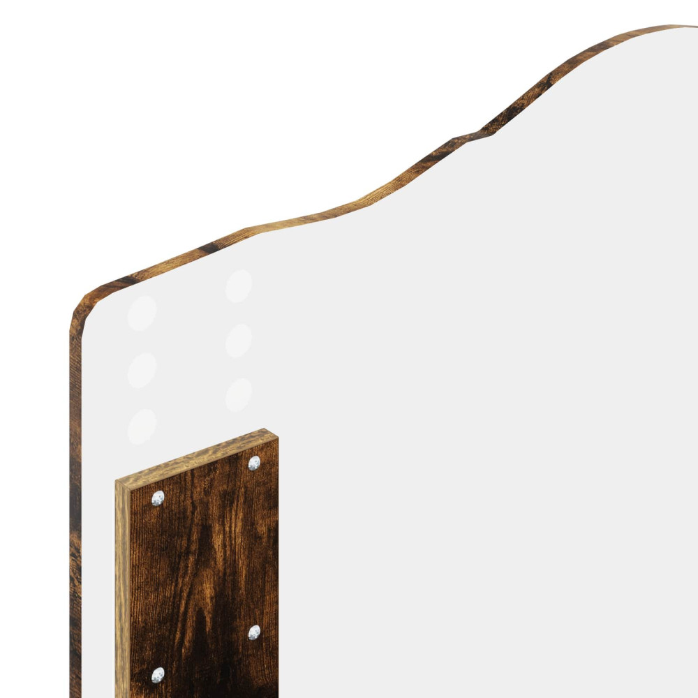 Produktbild för Sängram med huvudgavel Rökt ek 100 x 200 cm Konstruerat trä