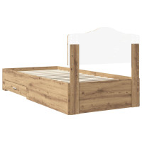 Produktbild för Sängram med låda Artisan Ek 100 x 200 cm Konstruerat trä