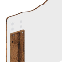 Produktbild för Sängram med huvudgavel Gammalt trä 90 x 200 cm Massiv furu