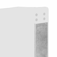Produktbild för Sängram med huvudgavel Betonggrå 150 x 200 cm Konstruerat trä