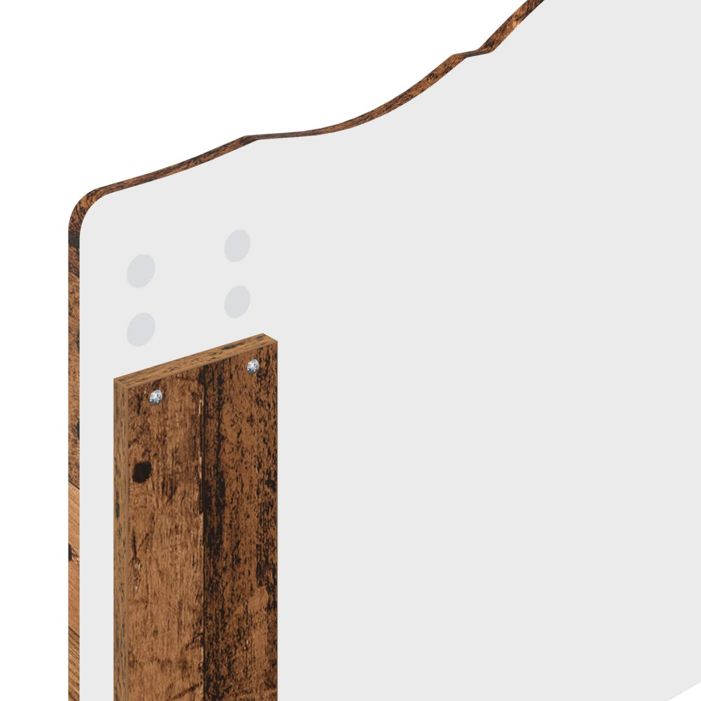 Produktbild för Sängram med huvudgavel Gammalt trä 90 x 190 cm Konstruerat trä