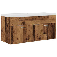 Produktbild för Badrumsskåp Gammalt trä 100 x 38,5 x 46 cm Konstruerat trä